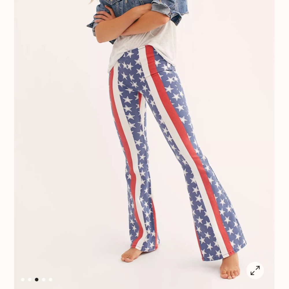 Penny Pull-On Stars & Stripes Flare Jeans